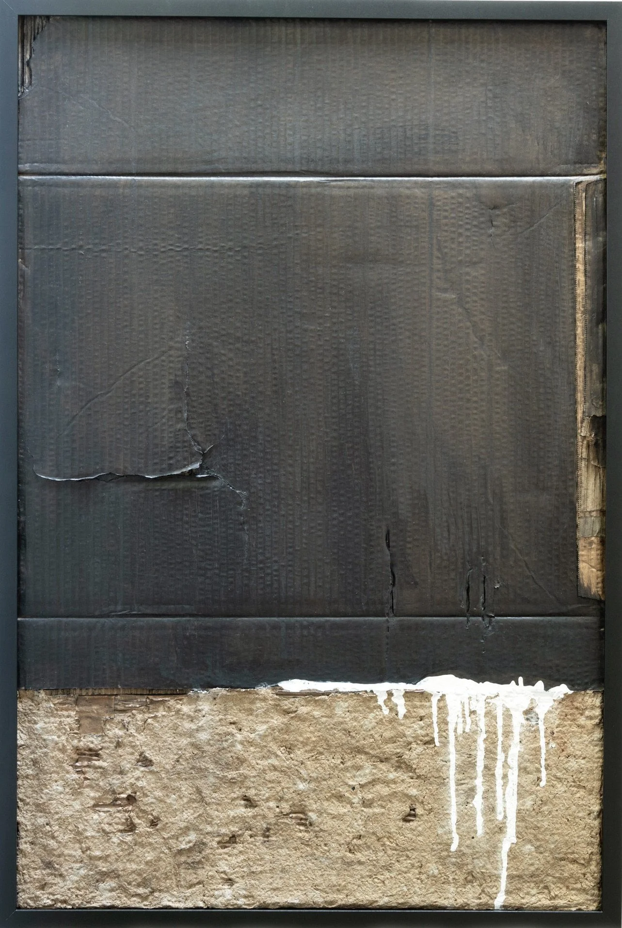 Pressure, mixed-media artwork by Michelle Gow exploring compression, surface strain and resilience.