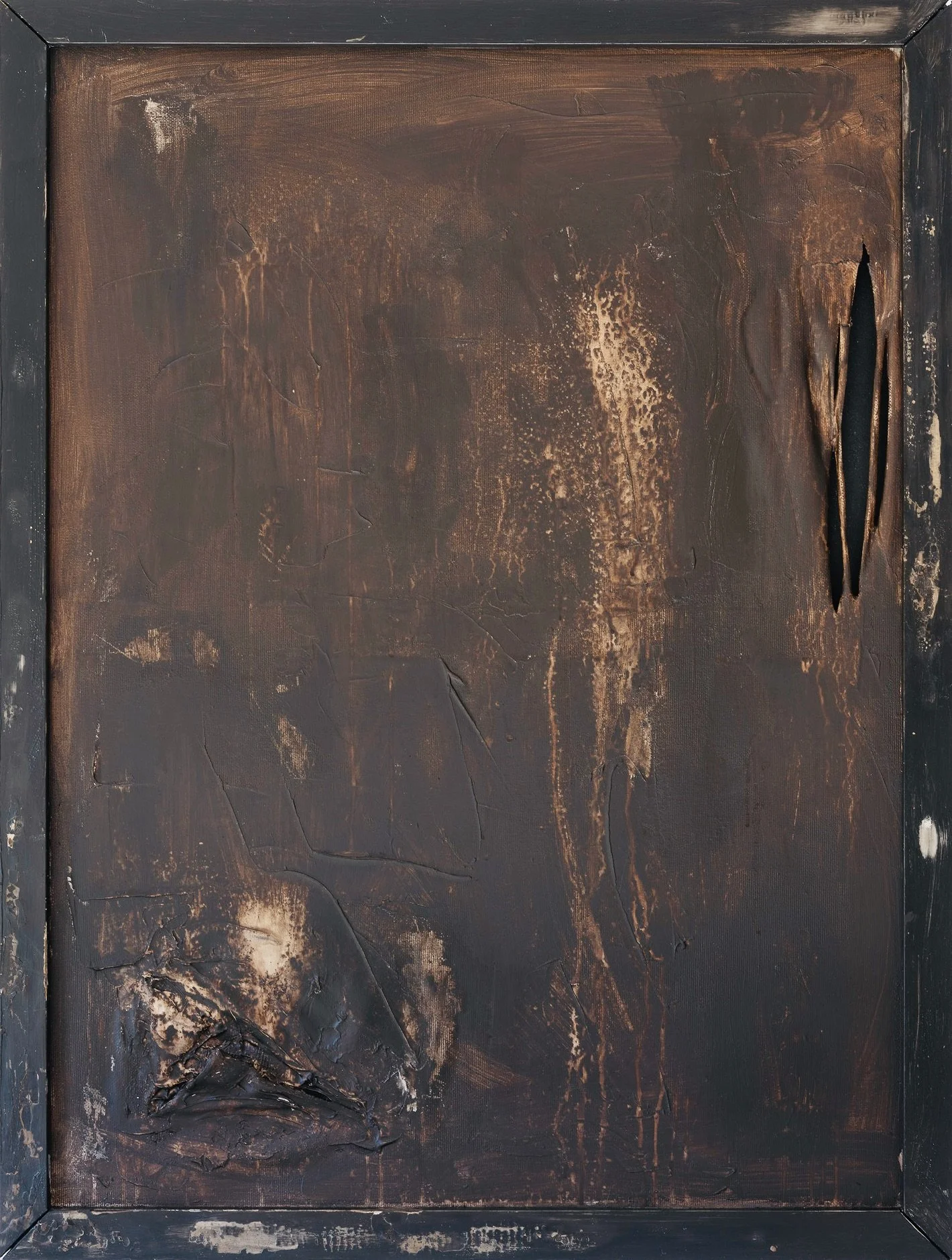 Vestiges, mixed-media artwork by Michelle Gow examining rupture, persistence and material traces.