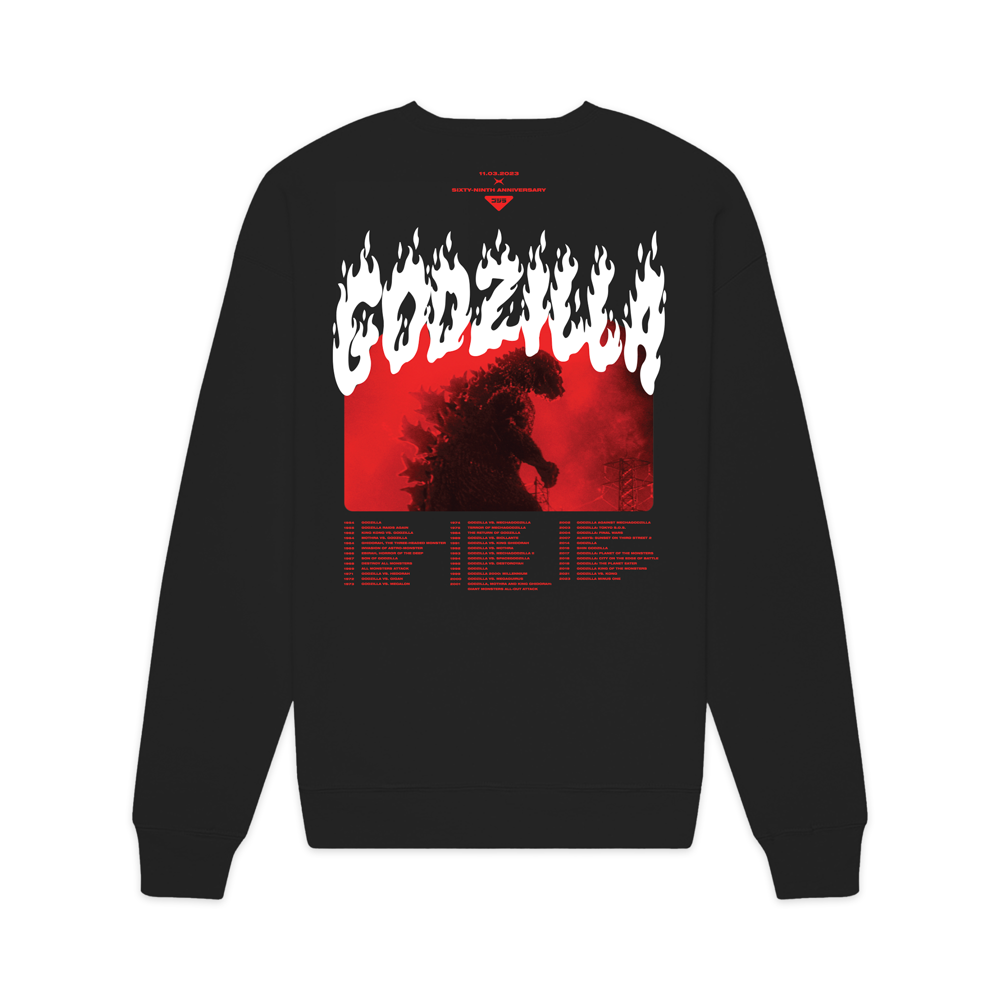 Godzilla Day 69th Anniversary_Heat Crewneck_Black_Back.png