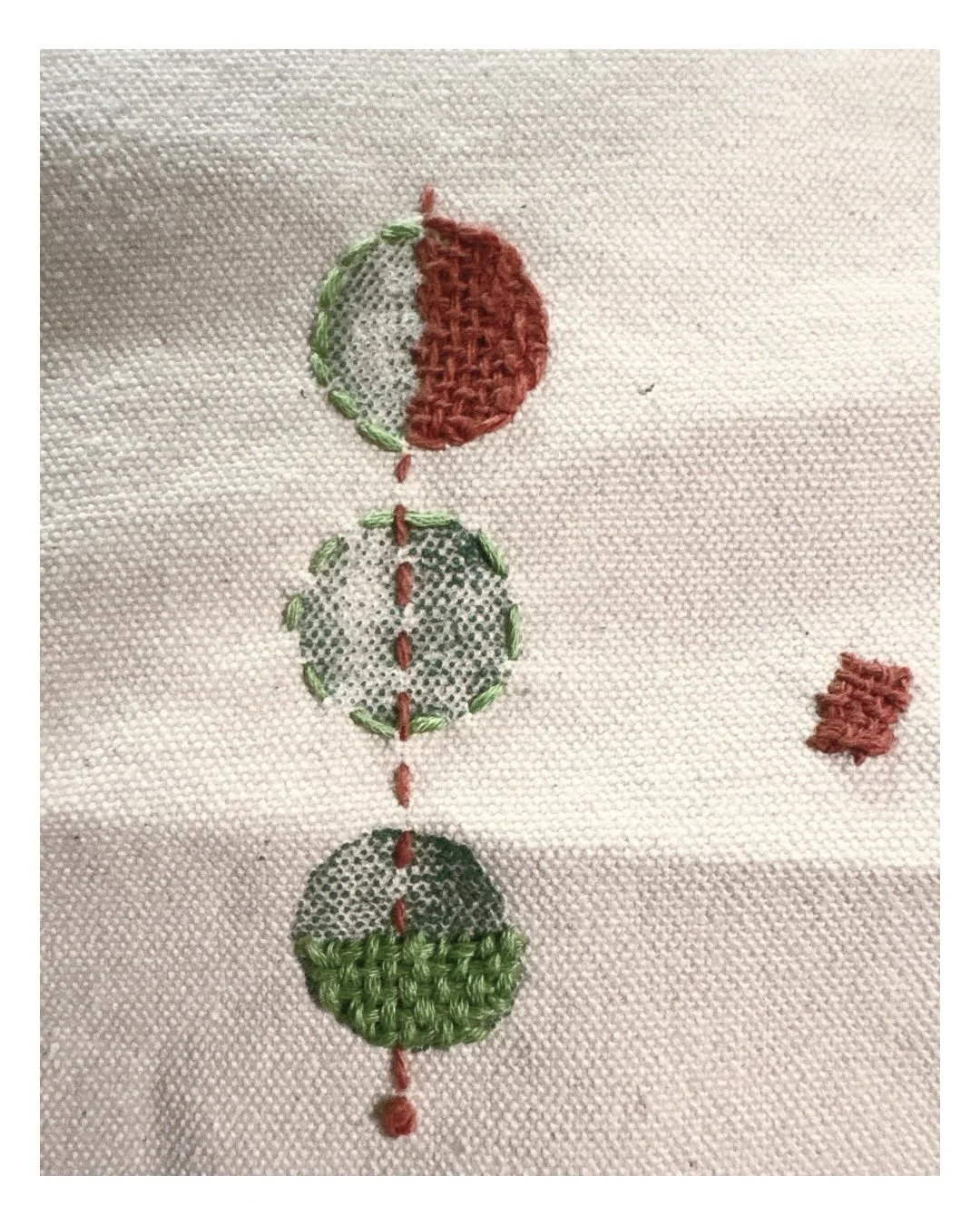 Yuru Sashiko by Yuki
Available @fibrationsvic  market on 16th (10-4pm)

I am not a perfect person&hellip; I mean not &ldquo;Neat&rdquo;. Prefer to&ldquo;unexpected &ldquo;.
Always want to change the lines and go a different way.

So&hellip; I made Yu
