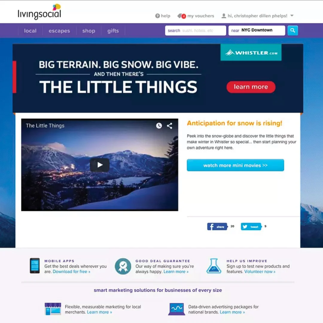 CUSTOM SPONSORSHIP TAKE OVERS FOR LIVINGSOCIAL
