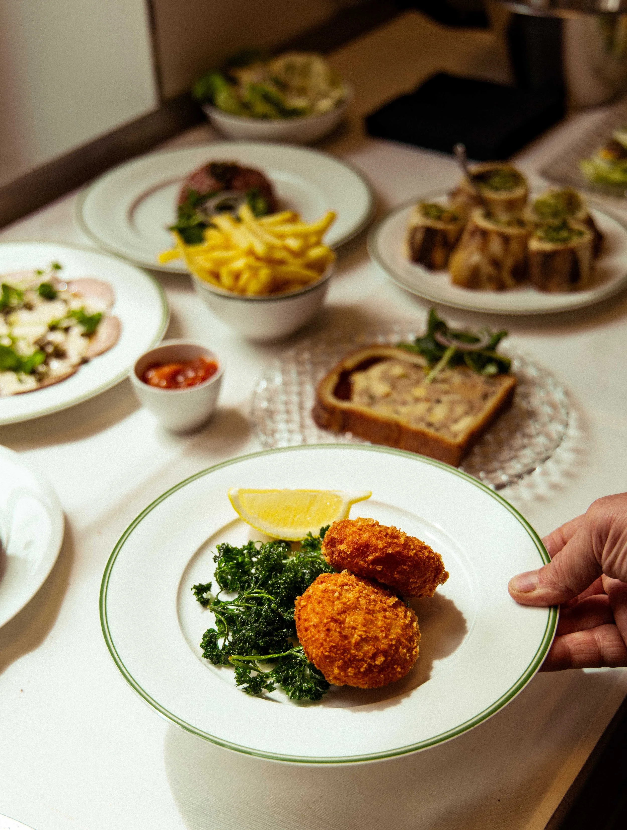 Garnaalkroketten, paté en croute