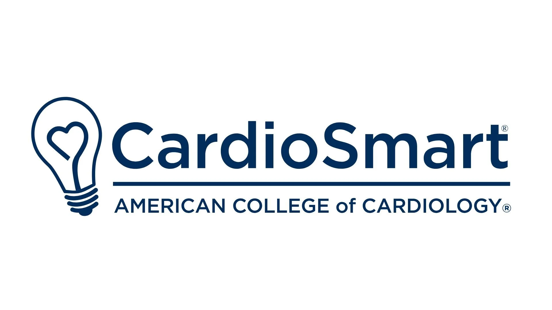 Logo of the American College of Cardiology with a light bulb icon containing a heart symbol inside.