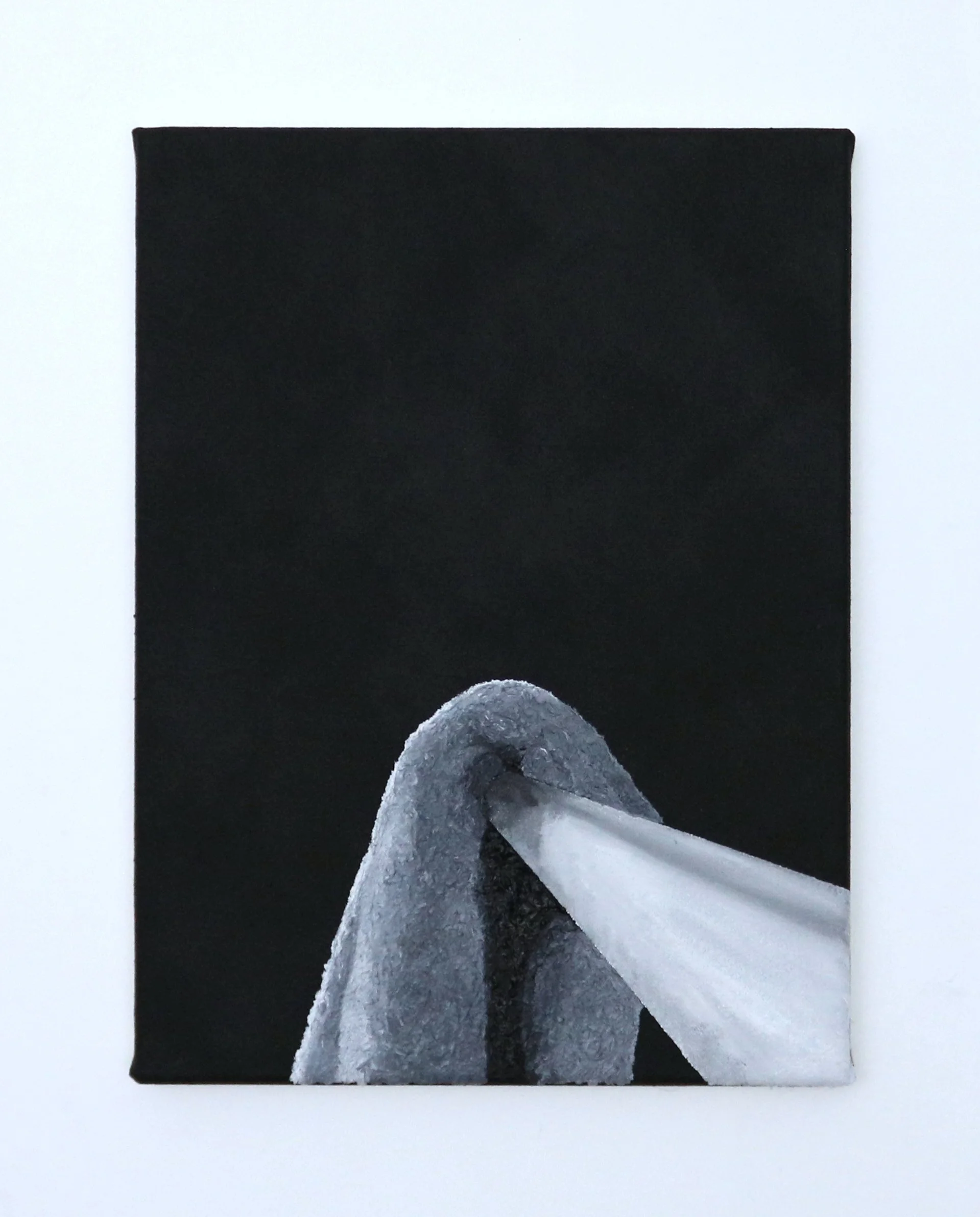 Variazione 13, 2025, charcoal, acrylic and oil on canvas - 40 x 30 x 2cm