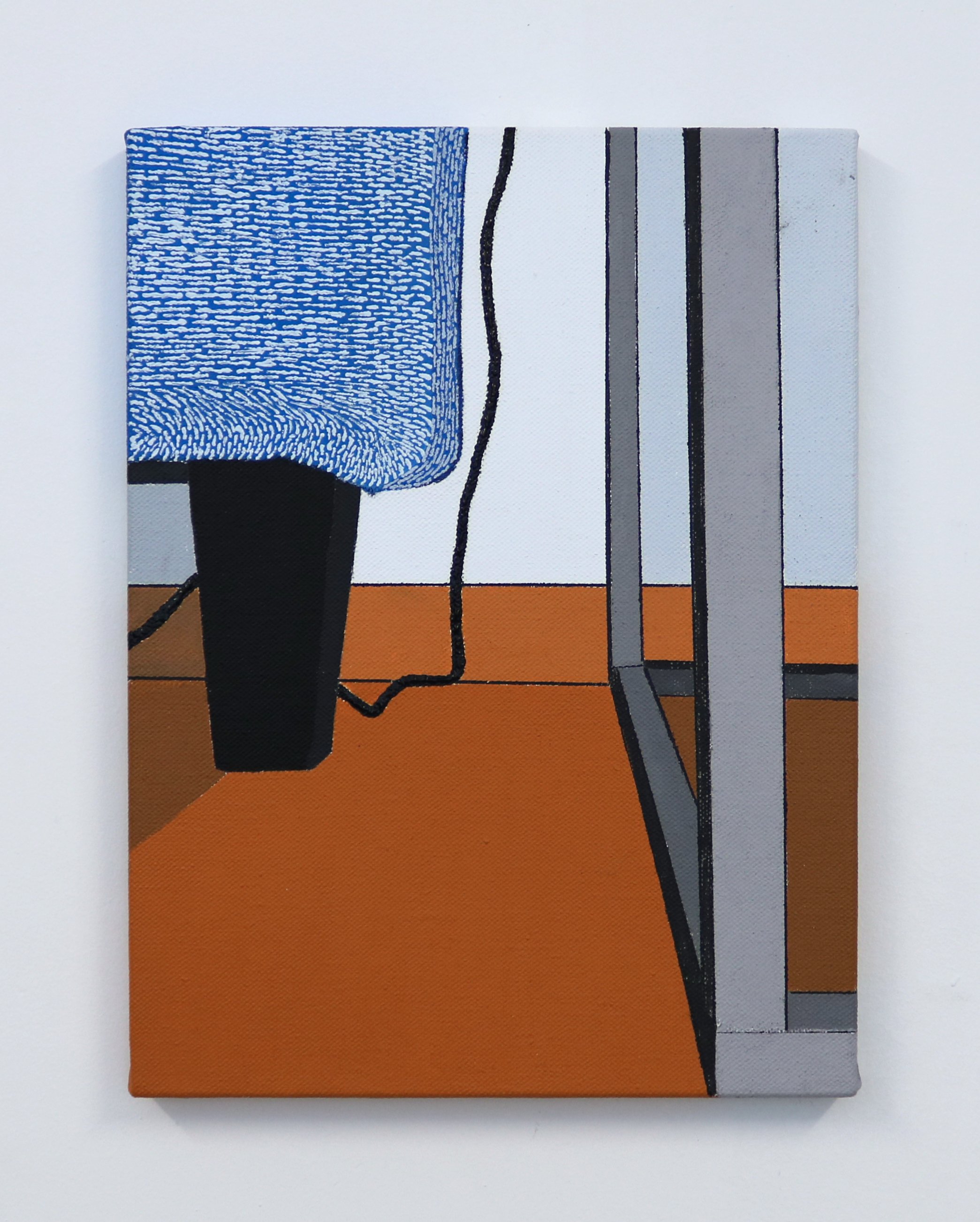 Hidden Wires 3, 2025, acrylic and oil on canvas - 40 x 30 x 2cm