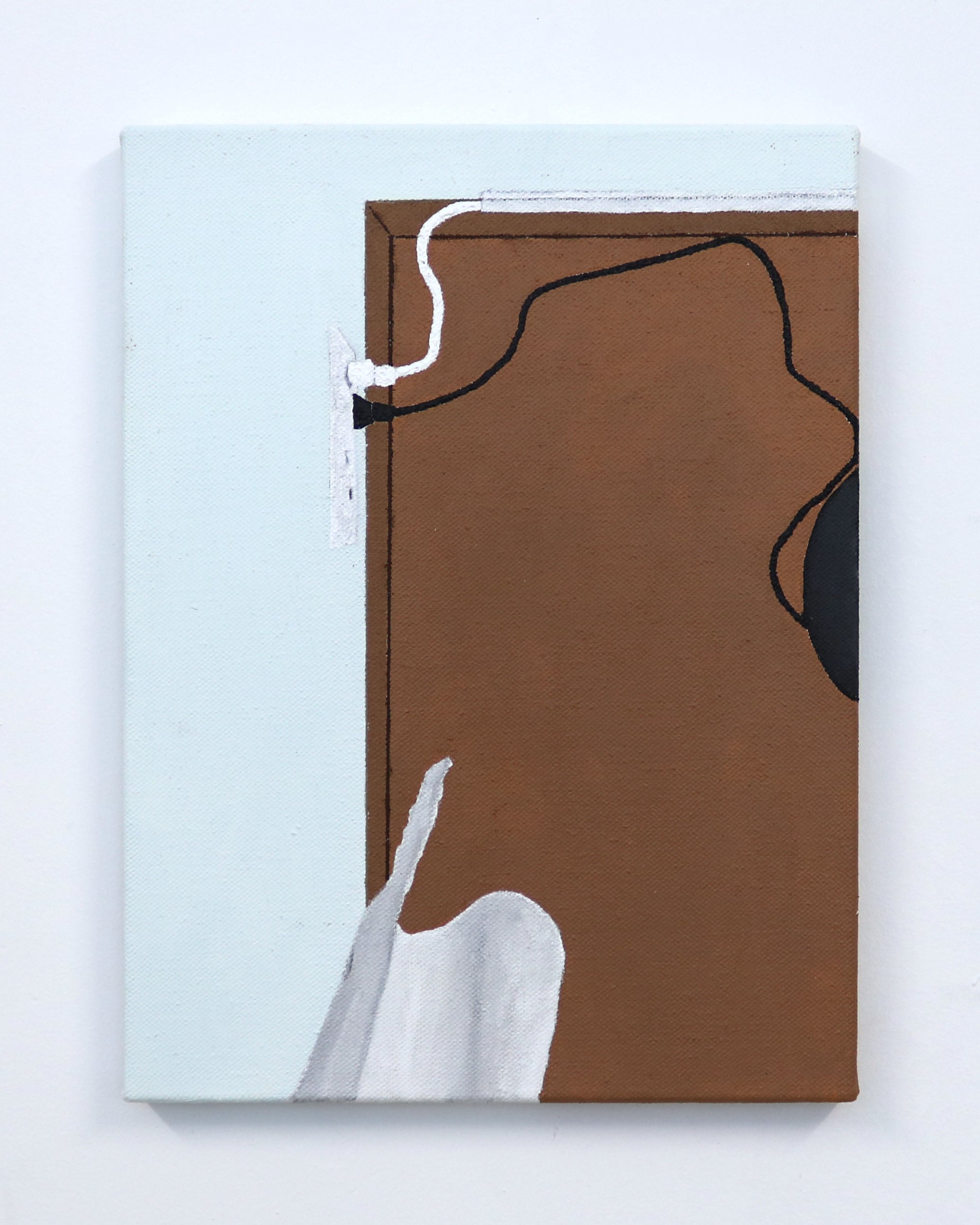Hidden Wires 5, 2025, acrylic and oil on canvas - 40 x 30 x 2cm