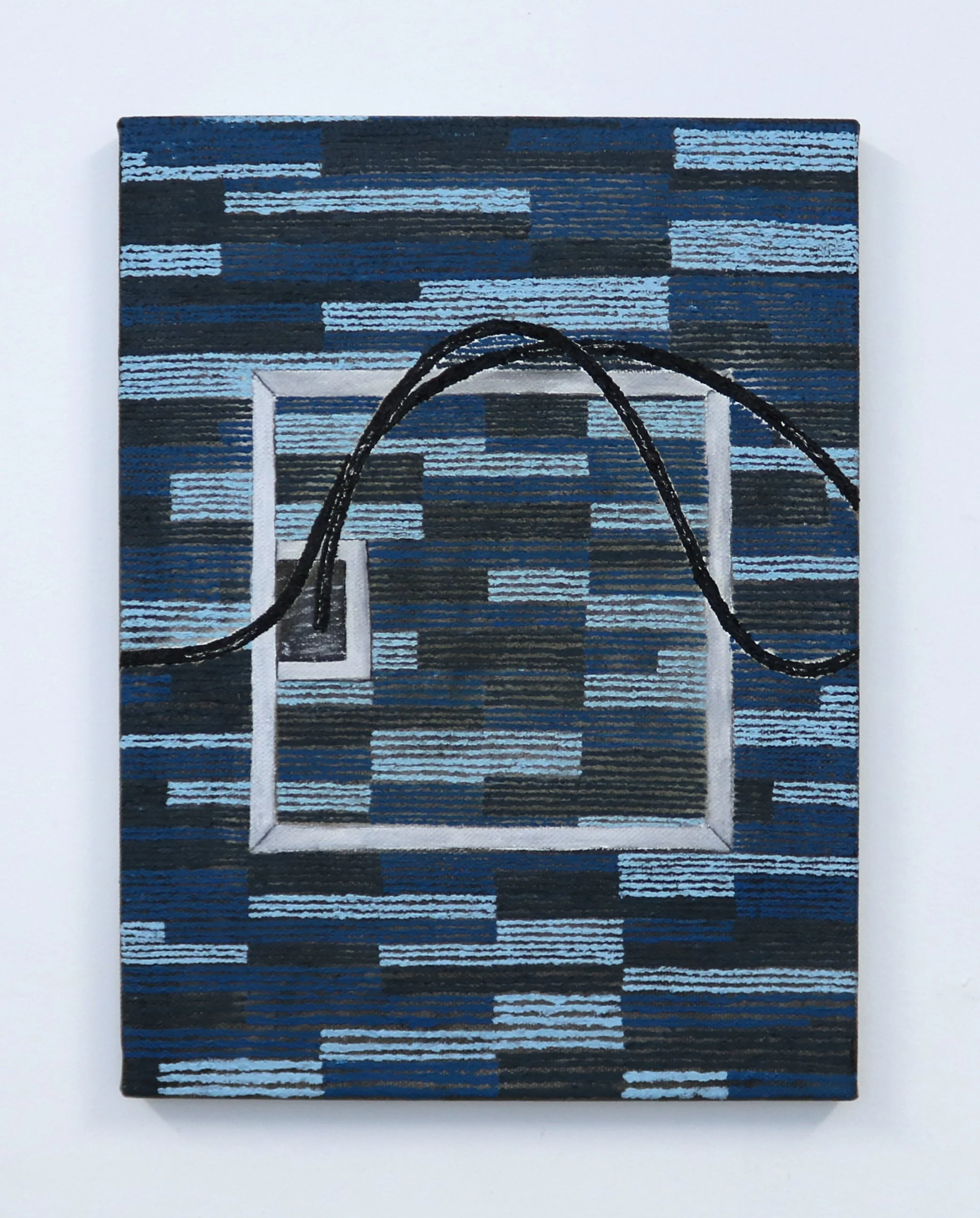 Hidden Wires 2, 2025, acrylic and oil on canvas - 40 x 30 x 2cm
