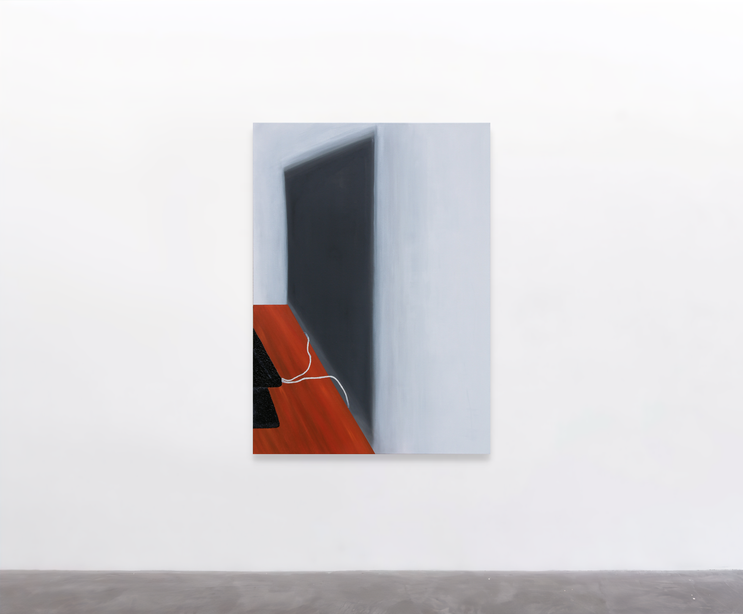 Shadows (or Flatscreen TV), 2025, acrylic and oil on cotton - 140 x 100 x 4.5cm