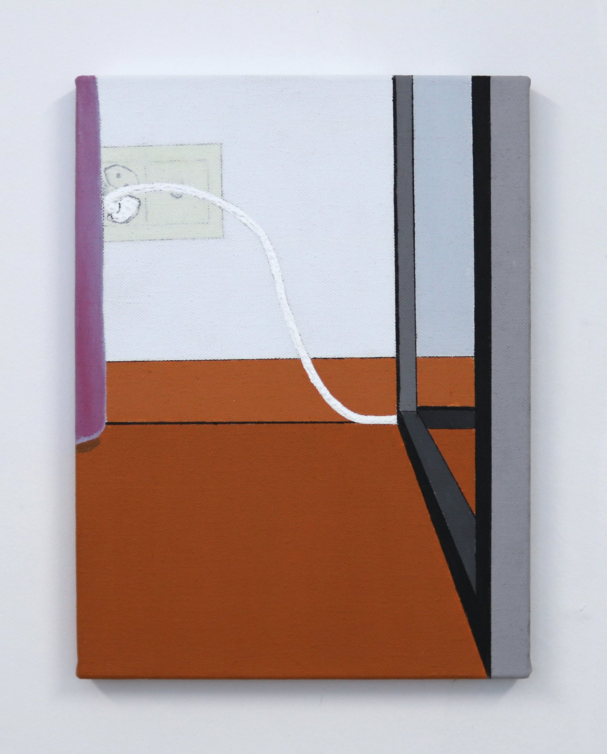 Hidden Wires 4, 2025, acrylic and oil on canvas - 40 x 30 x 2cm