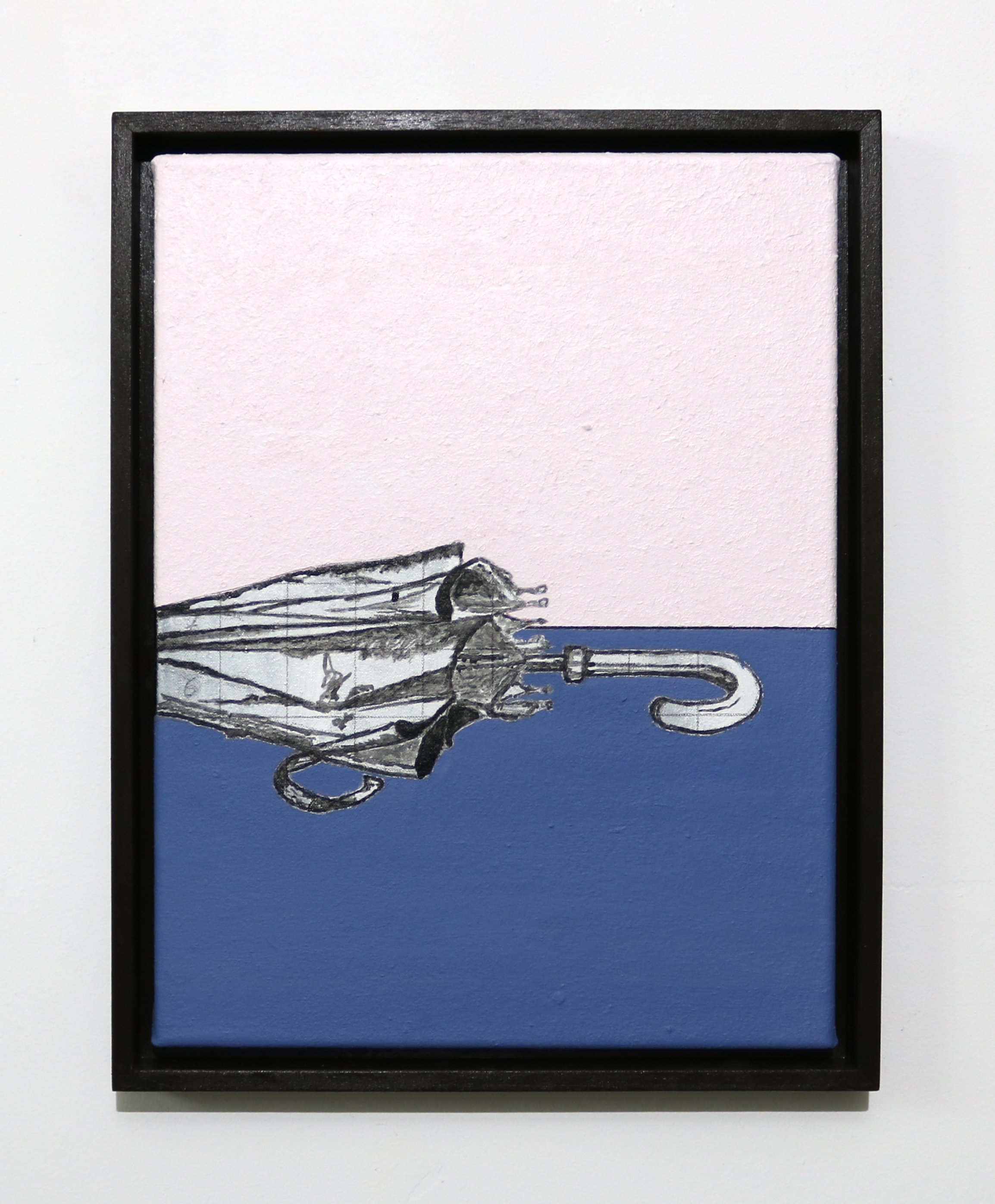 Notes on an Umbrella 1, 2026, acrylic, pigments, ink, graphite pencil and colored pencil on cotton fabric - 40 x 30 x 2cm