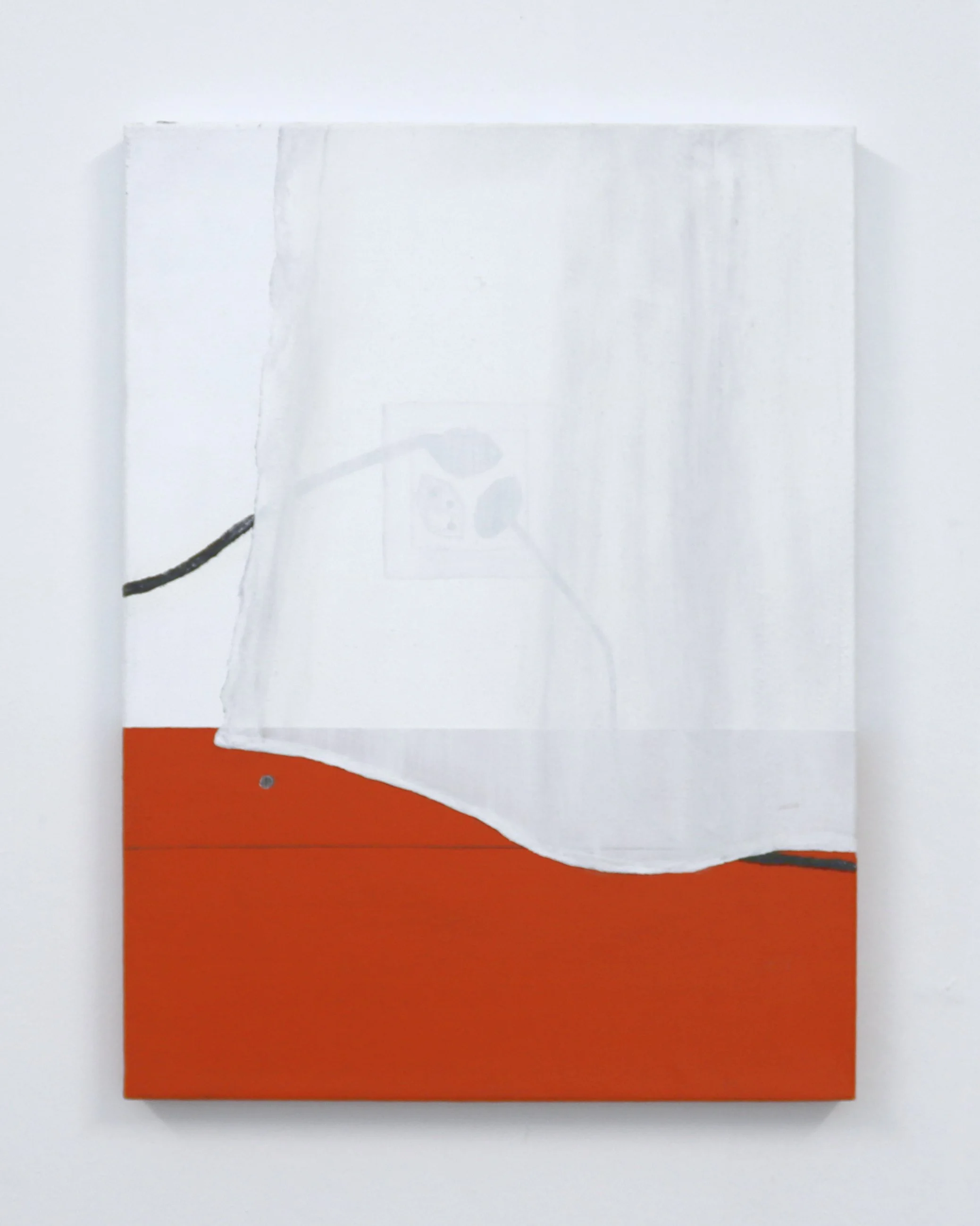 Hidden Wires 1, 2025, acrylic and oil on canvas - 40 x 30 x 2cm