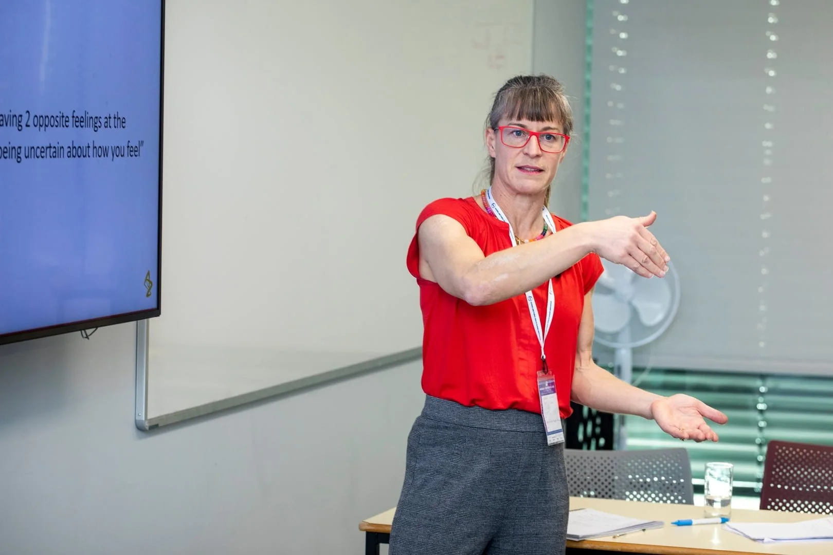 Jane Grant delivering influence skills training