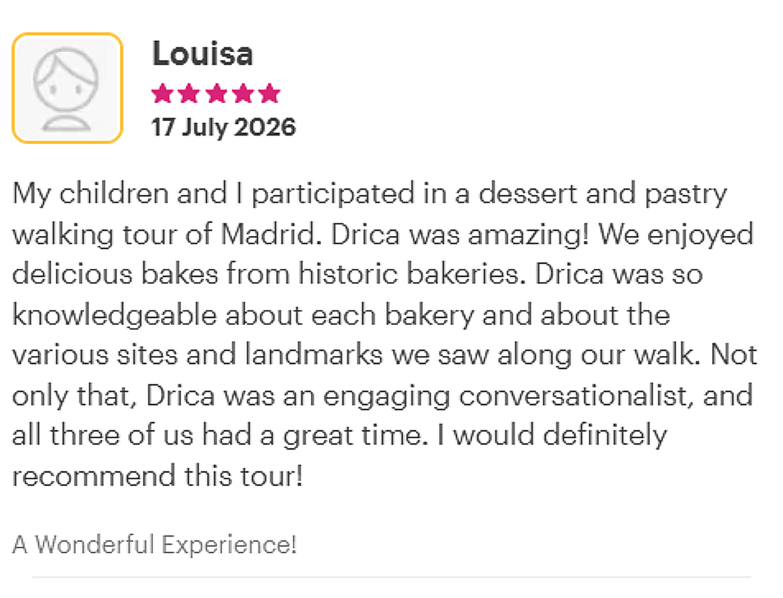 ***** Madrid dessert & pastries (Withlocals)