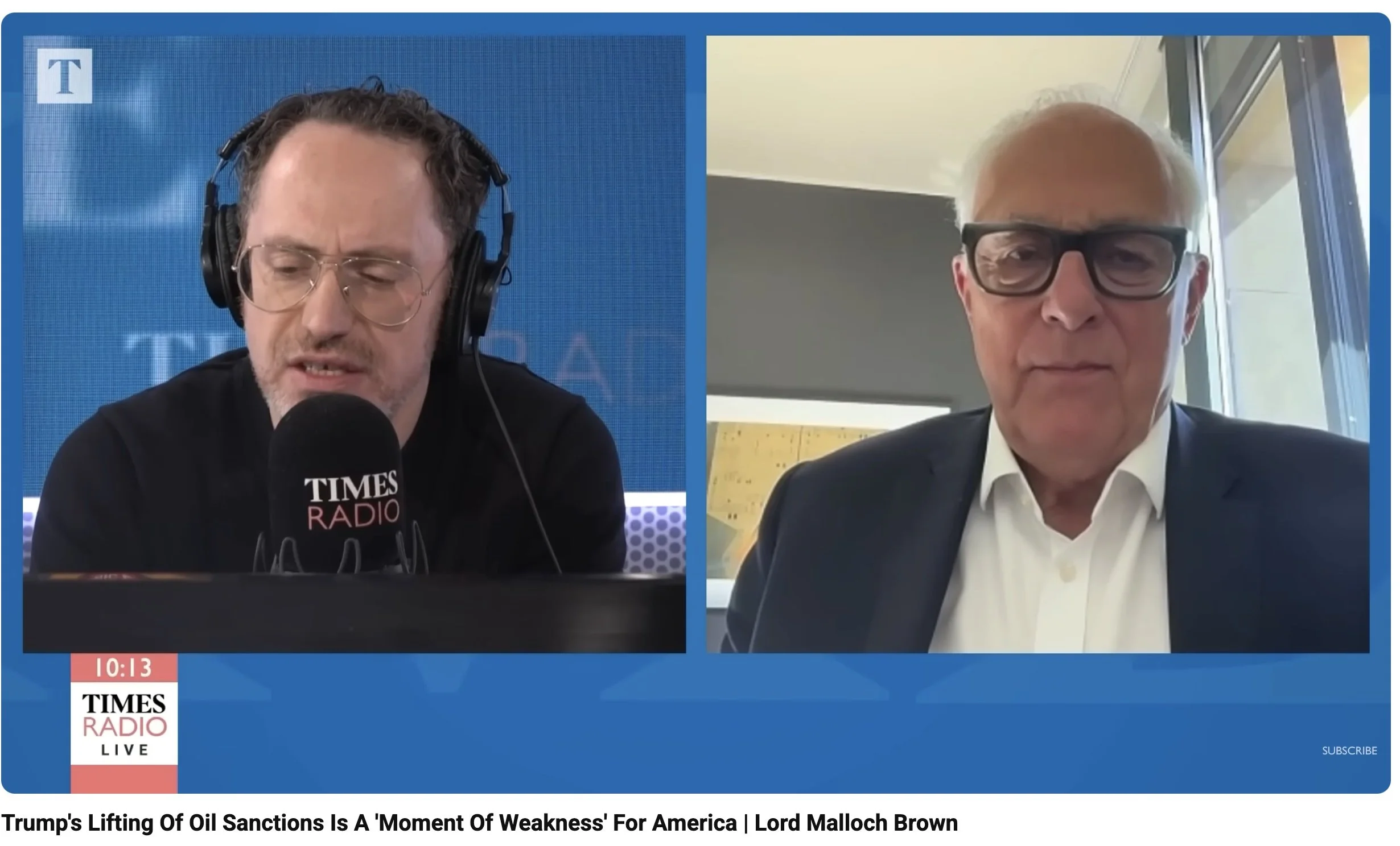 Times Radio. Trump's Lifting Of Oil Sanctions Is A 'Moment Of Weakness' For America