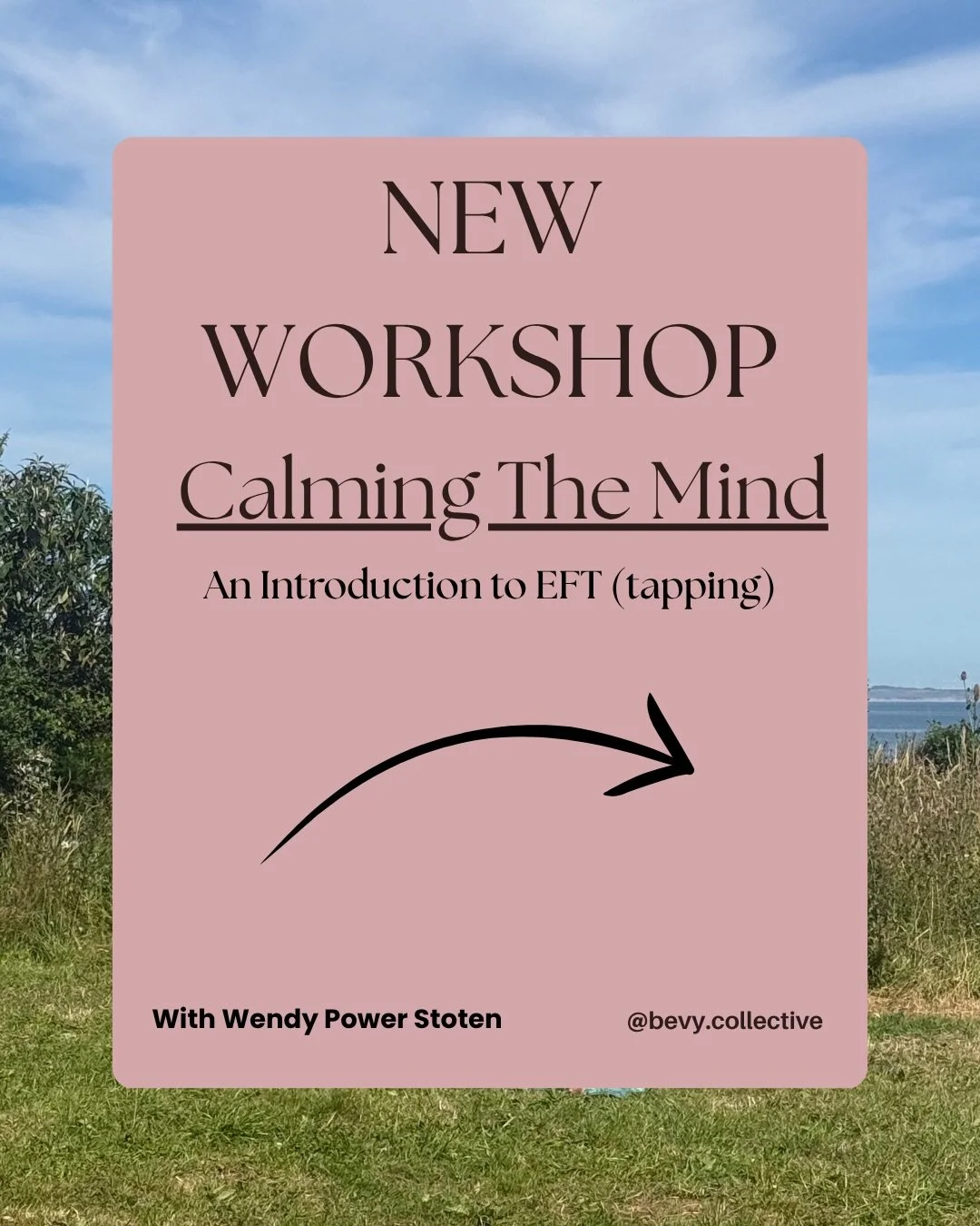 Discover Emotional Freedom Techniques (EFT) in this welcoming two-hour workshop with Wendy.

Bring something that&rsquo;s been worrying, stressing or overwhelming you, and learn a powerful self-help tool to encourage release, calm and lasting change.