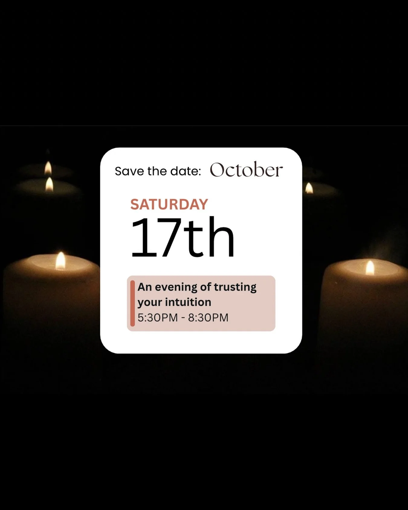 WIN TICKETS / Save the date: Saturday 19th October

Join us for a spiritual evening about learning how to trust your intuition. Hosted by Angie Kruger and Jade Lucrezia. 

Spirit guide sketching 
Intuitive tarot reading 
Intuitive drawing 
Interactiv