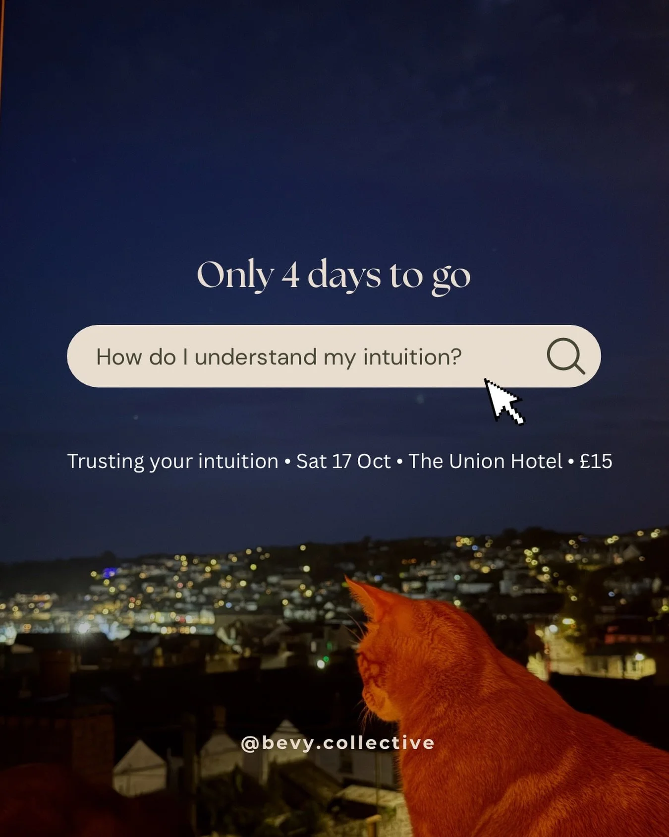 Ever typed a question like this at midnight? 🔮

We all have intuition, but life gets noisy and those little nudges get lost. On Saturday we&rsquo;re slowing down to listen again.

✨ Trusting your intuition
🗓 Sat 17th Oct &middot; 5.30&ndash;8.30pm
