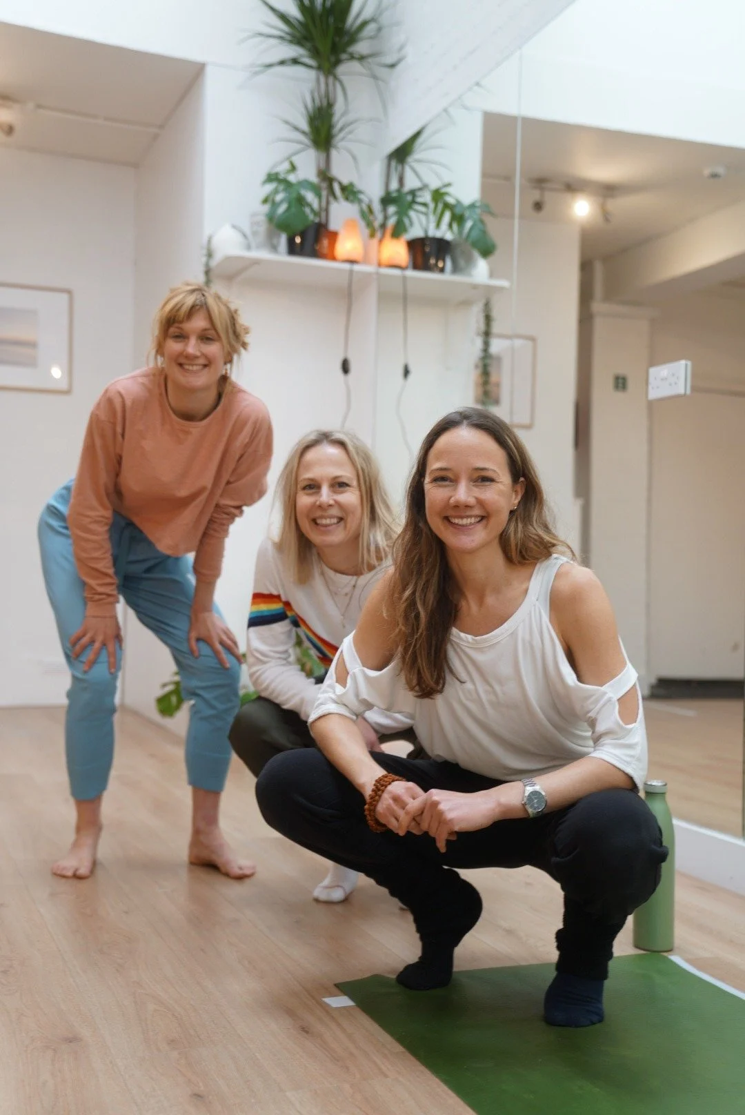 Jessica Stewart teaching a yoga class in Lewes, East Sussex.