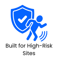 Icon representing intruder security systems designed for real-world break-in scenarios
