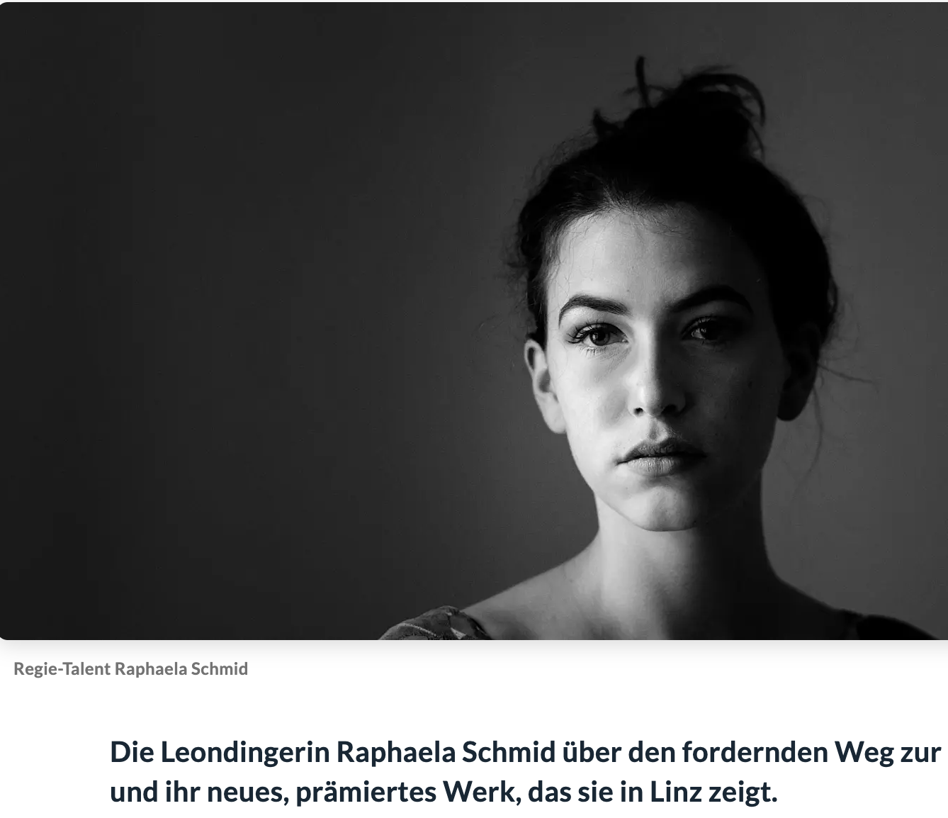 Interview OÖ Nachrichten Raphaela Schmid