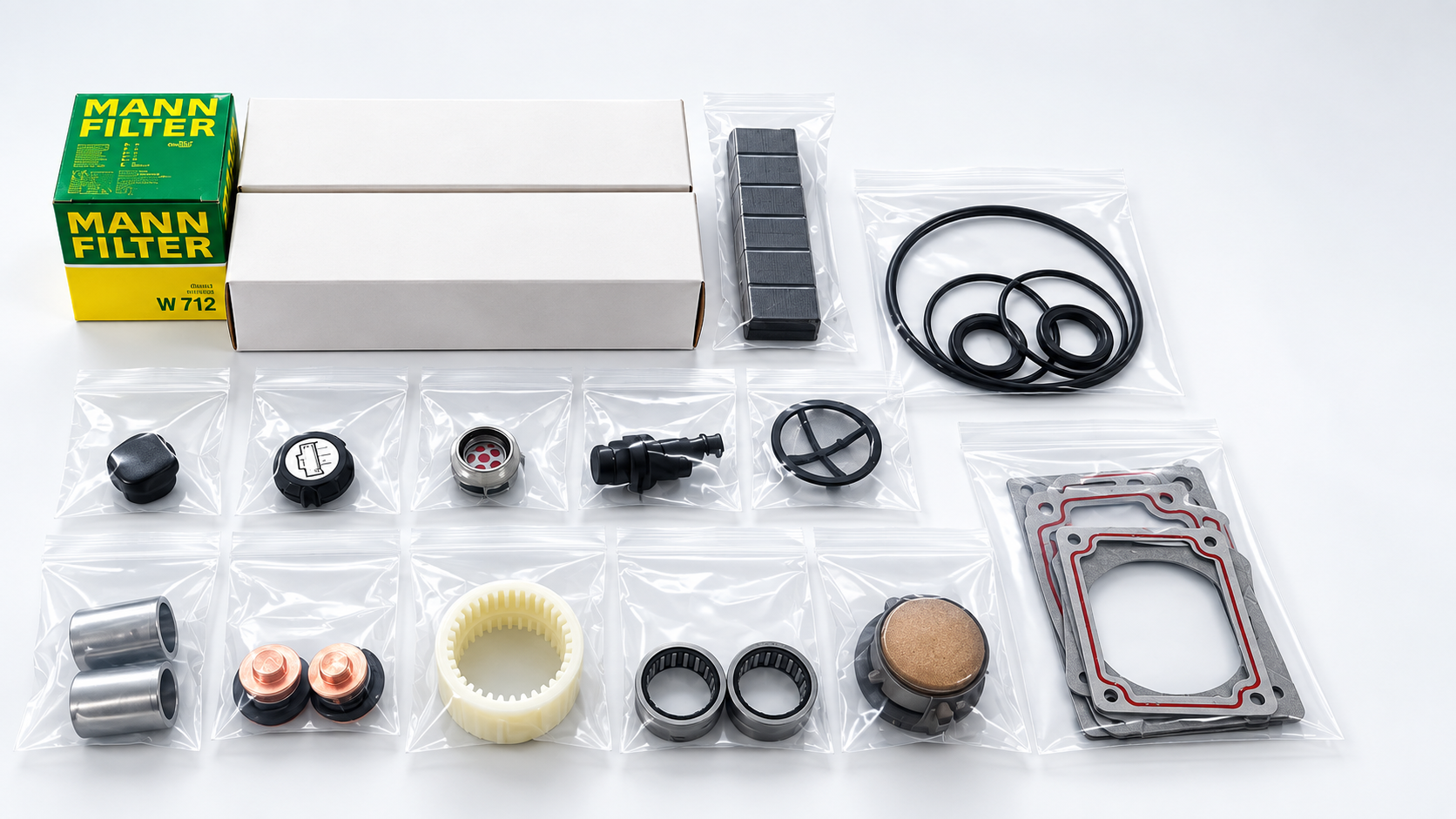 Vakum pompaları için filtre, conta, O-ring, bakım, servis ve tamir kiti yedek parçaları
