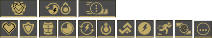 Image of UI filtering tabs using the official and created icons
