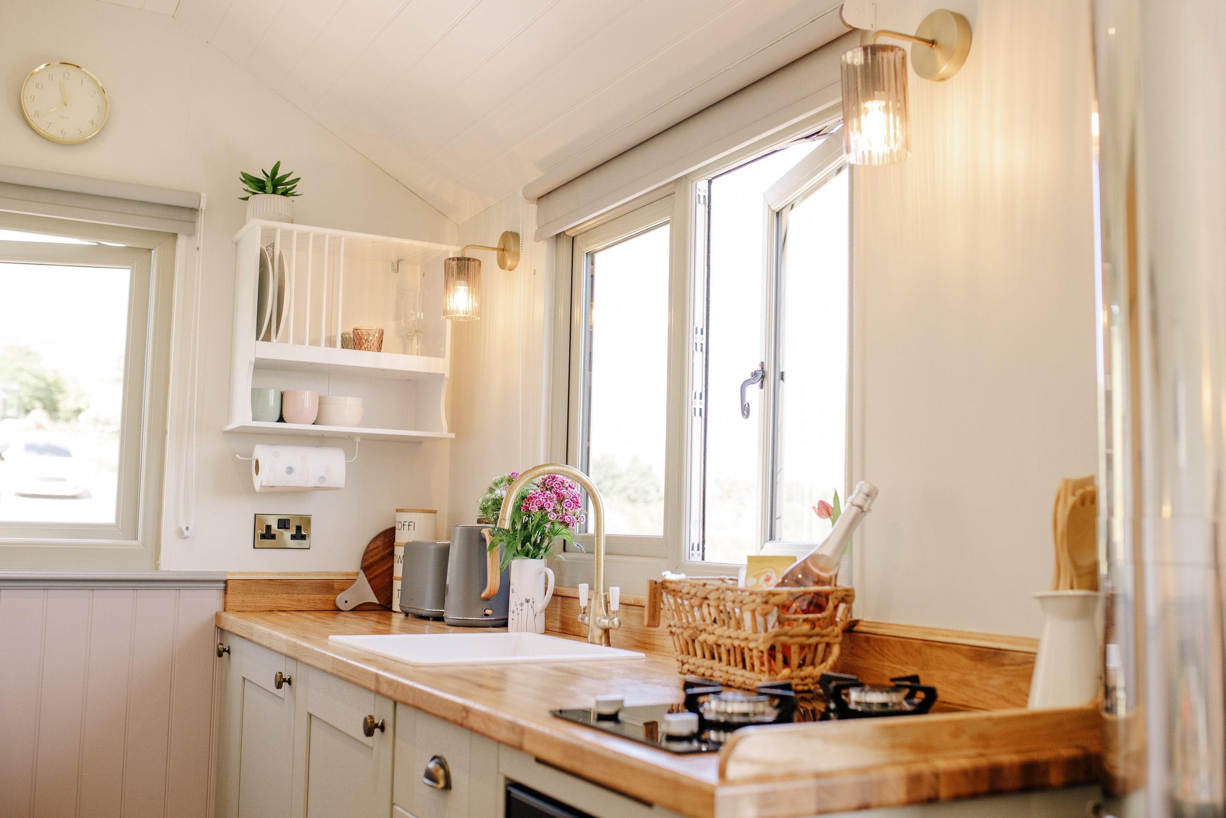 The kitchen area