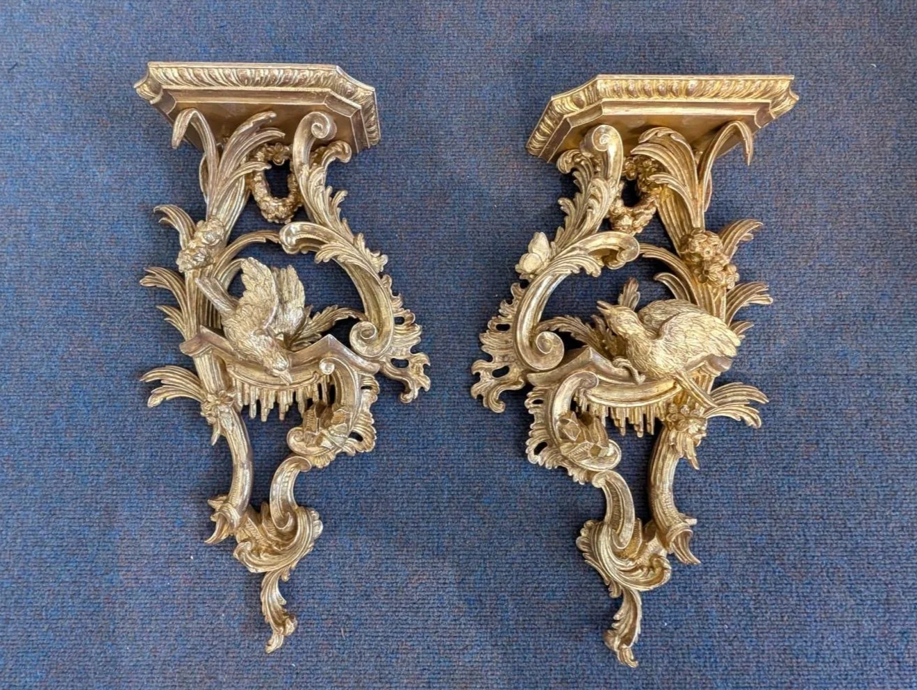 Pair of giltwood wall brackets