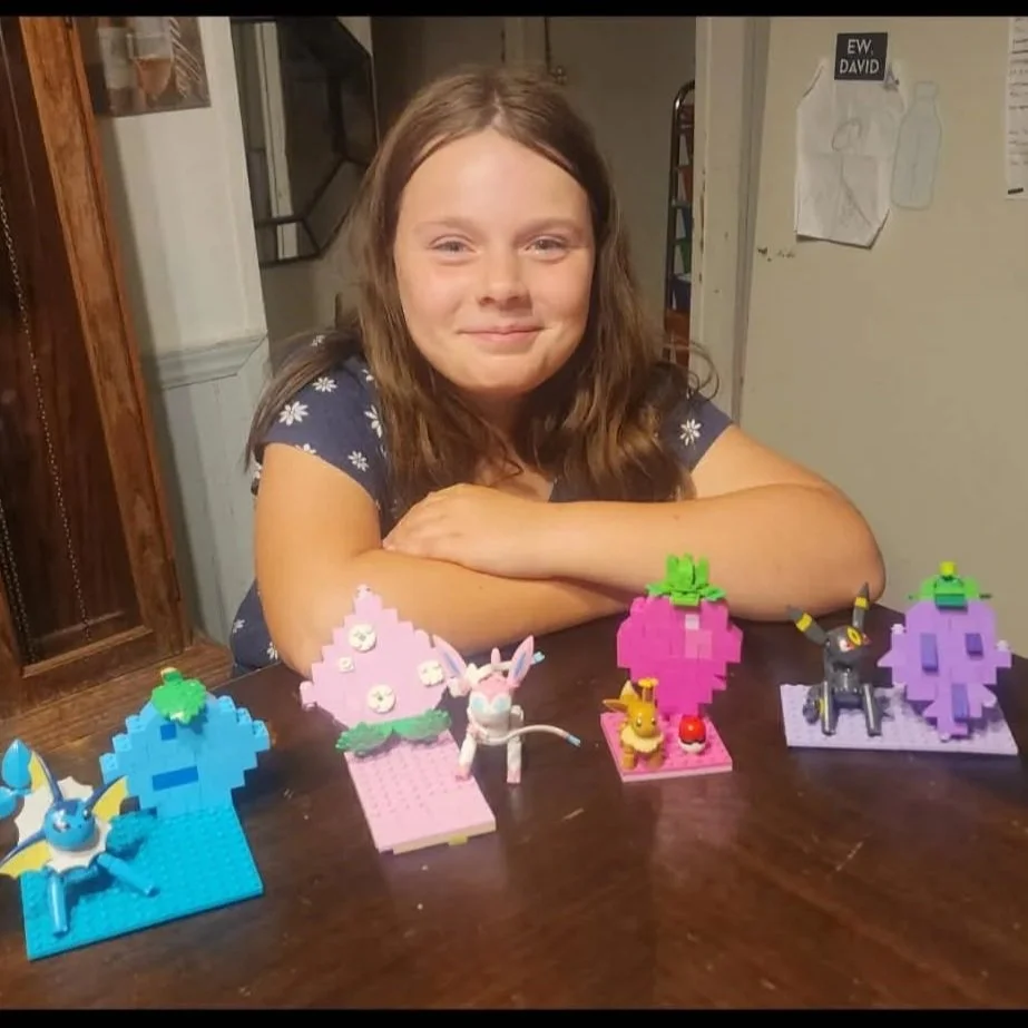 Violet and her lego creations