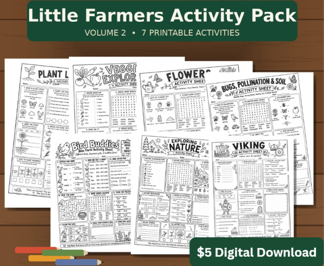 Little Farmers Activity Pack Vol. 2 - 7 Printable Learning Activities