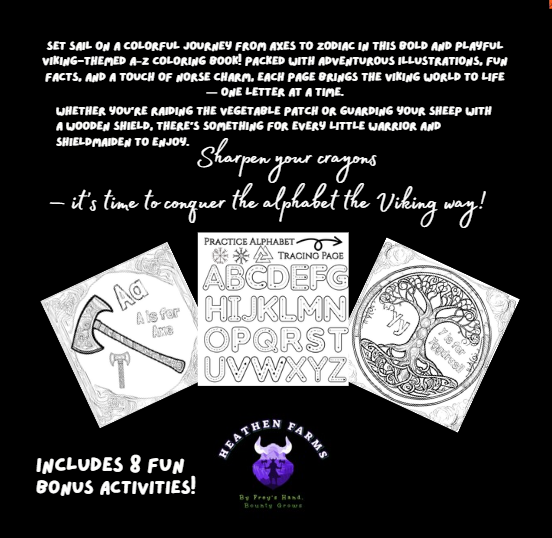 From Axes to Zodiac Viking A–Z coloring book cover