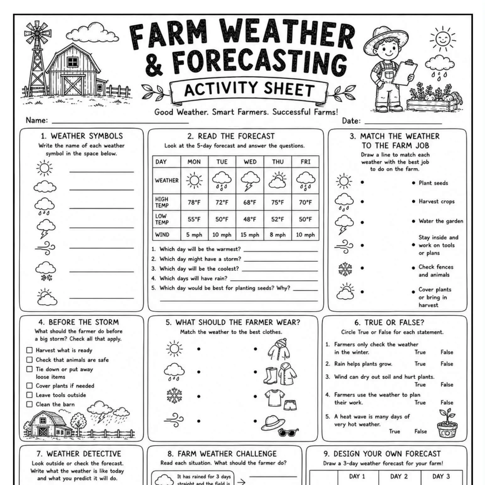 Farm Weather Activity Page