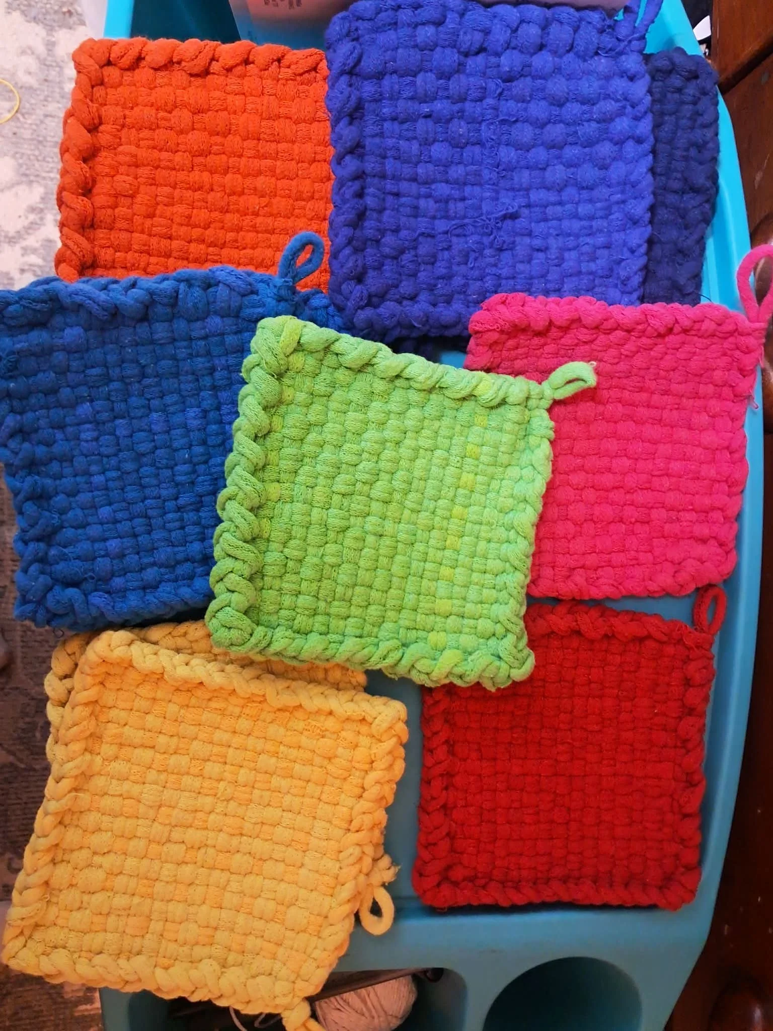 Violet's Handmade Woven Potholders
