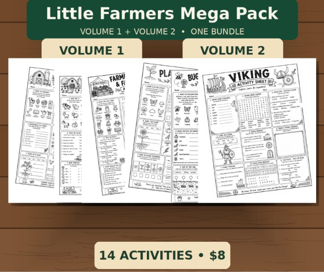 Little Farmers Mega Pack - 14 Printable Activity Sheets