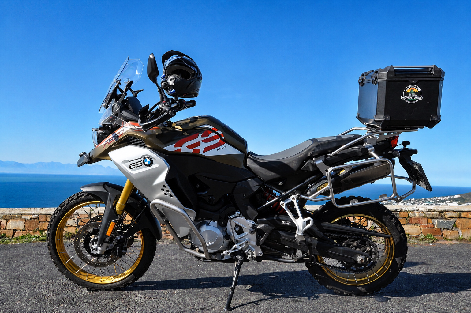 BMW F850 GSA adventure motorcycle available for rental in Cape Town