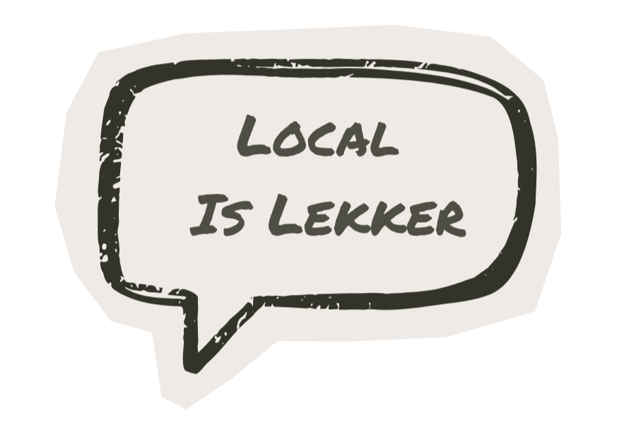 local is lekker chat bubble graphic