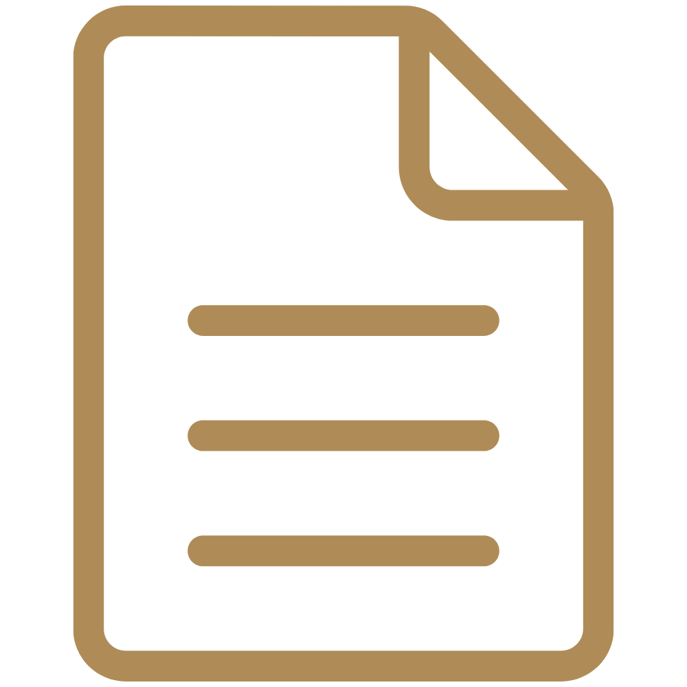 Icon of a beige document or paper with lines of text.