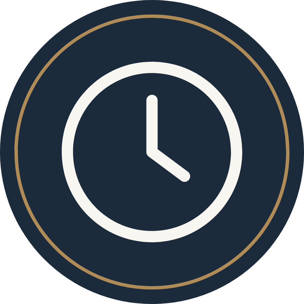 A clock showing the time as 3:00.