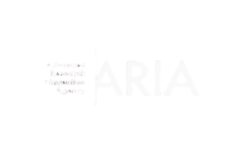 Logo of ARIA, an advanced research and invention agency, with the name in large white letters on a black background.