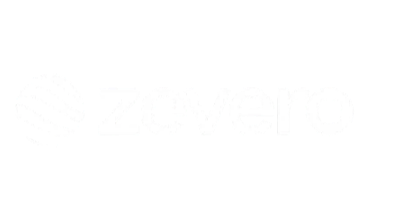 Zevero logo with a globe-like icon and bold text