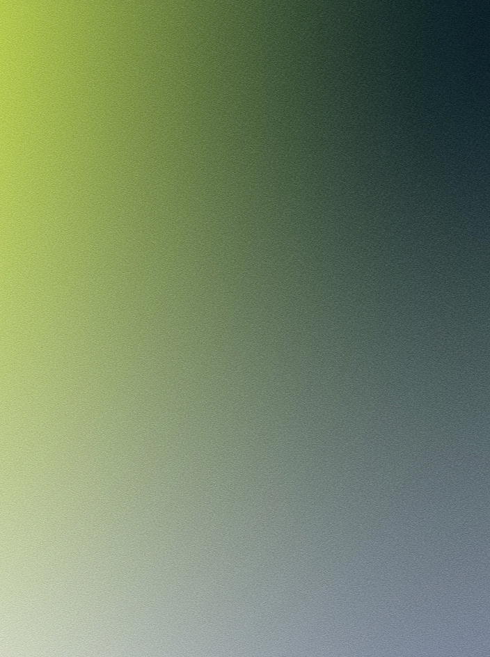 A gradient background transitioning from lime green on the left to dark grayish-green on the right.