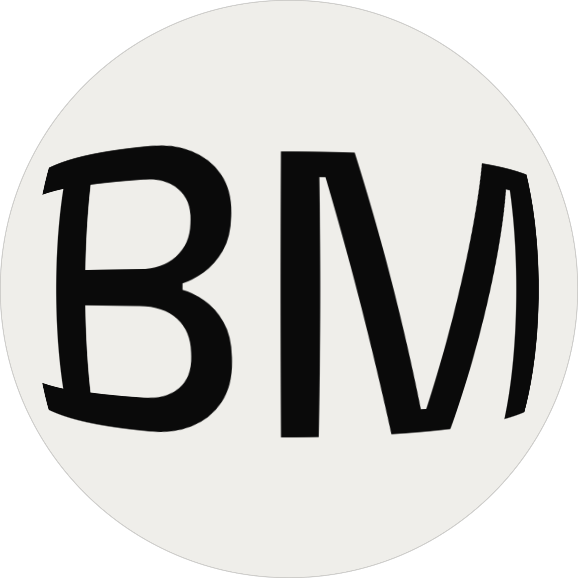 Logotipo circular com a palavra "BIVA" escrita no centro, com letras pretas sobre fundo branco, e um círculo externo preto