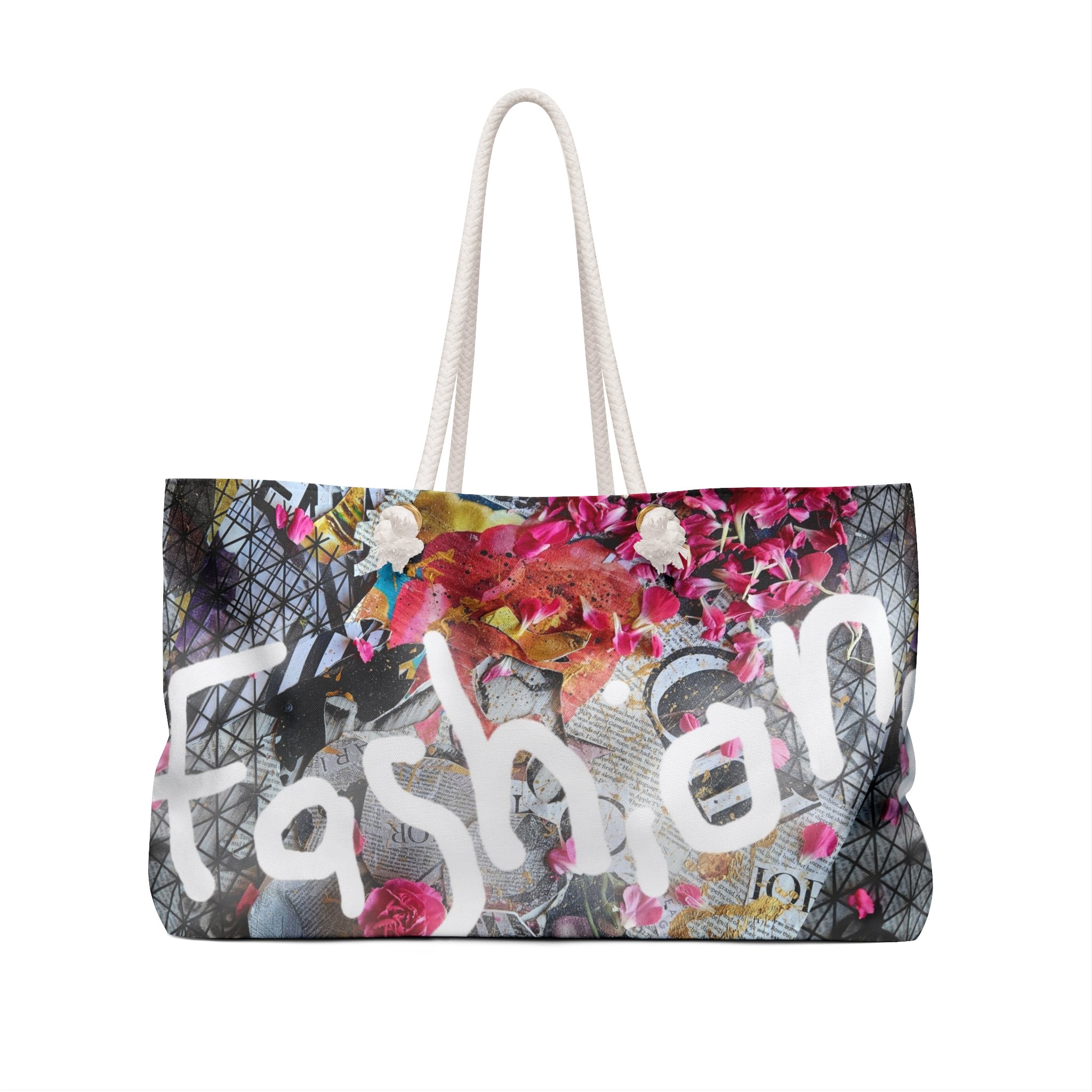 Fashion-Mixed Media Canvas Bag