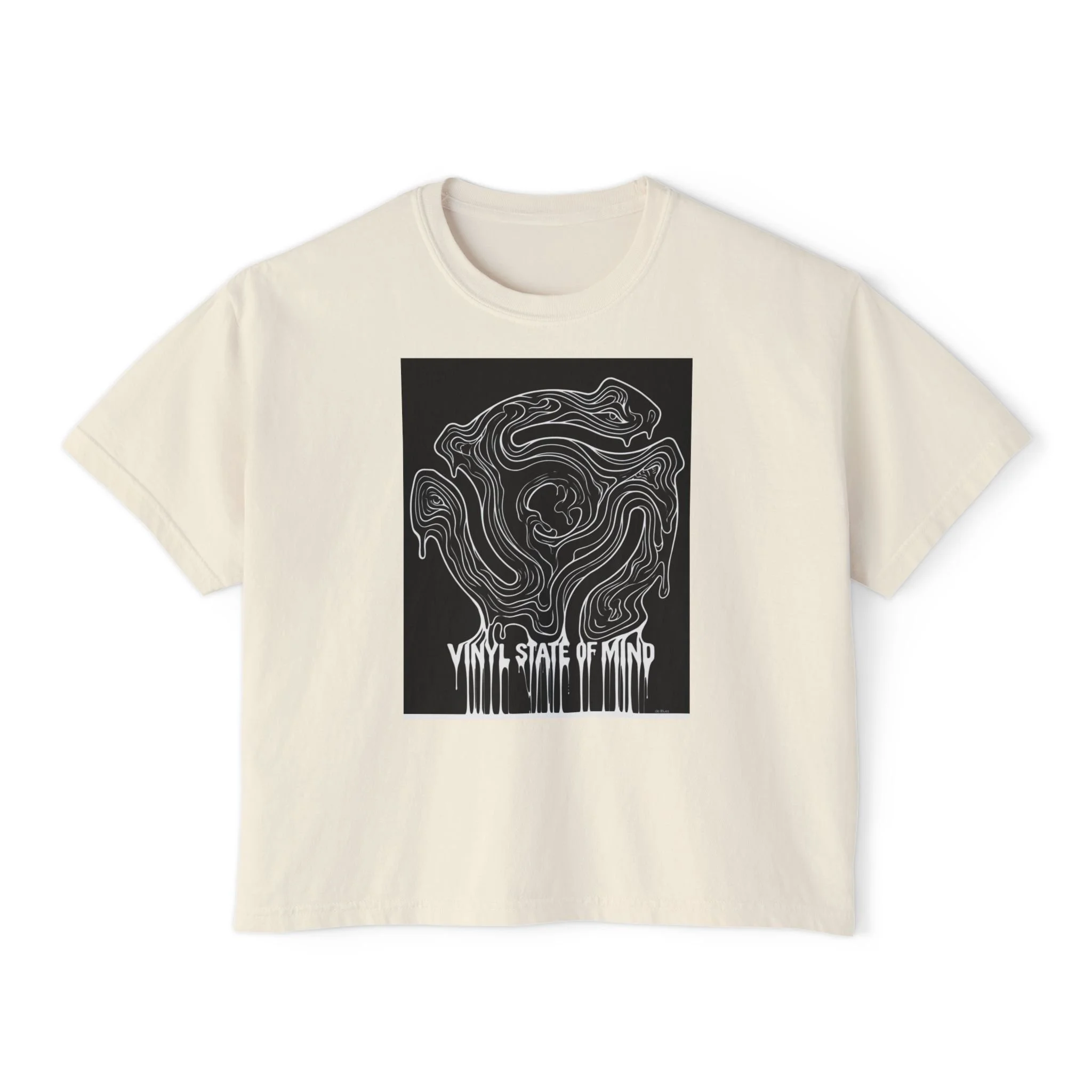 "Vinyl State of Mind" Graphic Boxy Tee