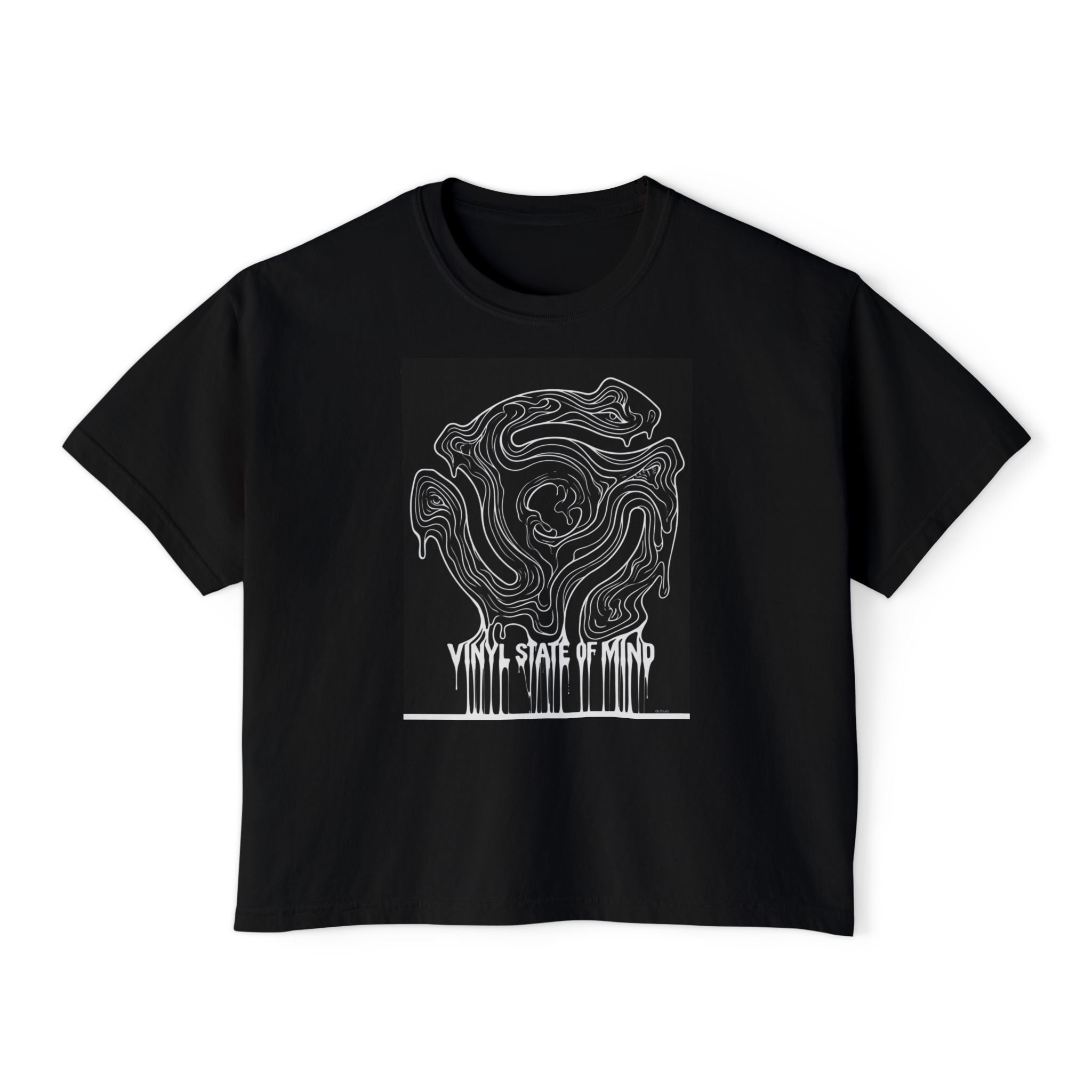 "Vinyl State of Mind" Graphic Boxy Tee