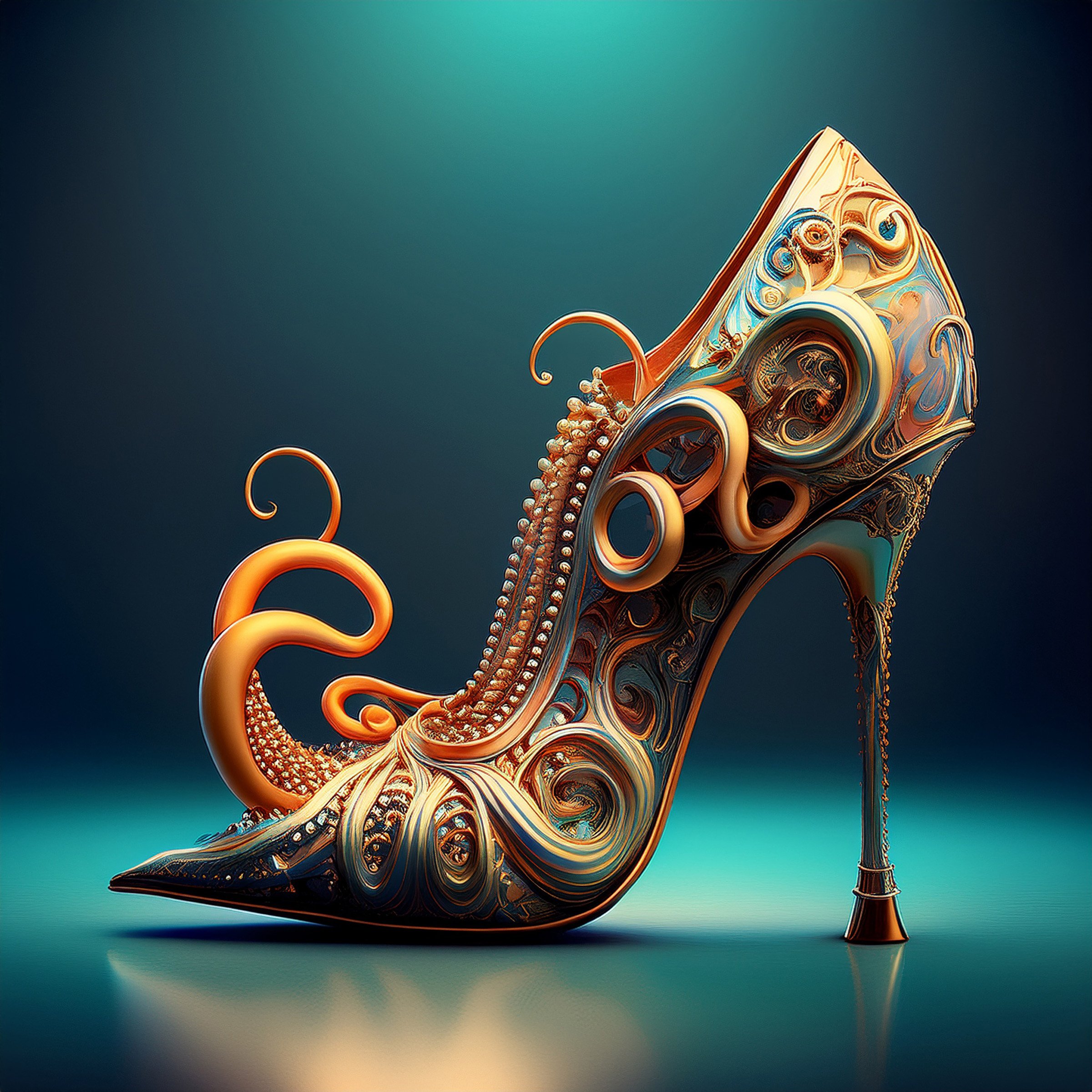 "Siren's Stiletto" – Fantasy Footwear Fine Art Print