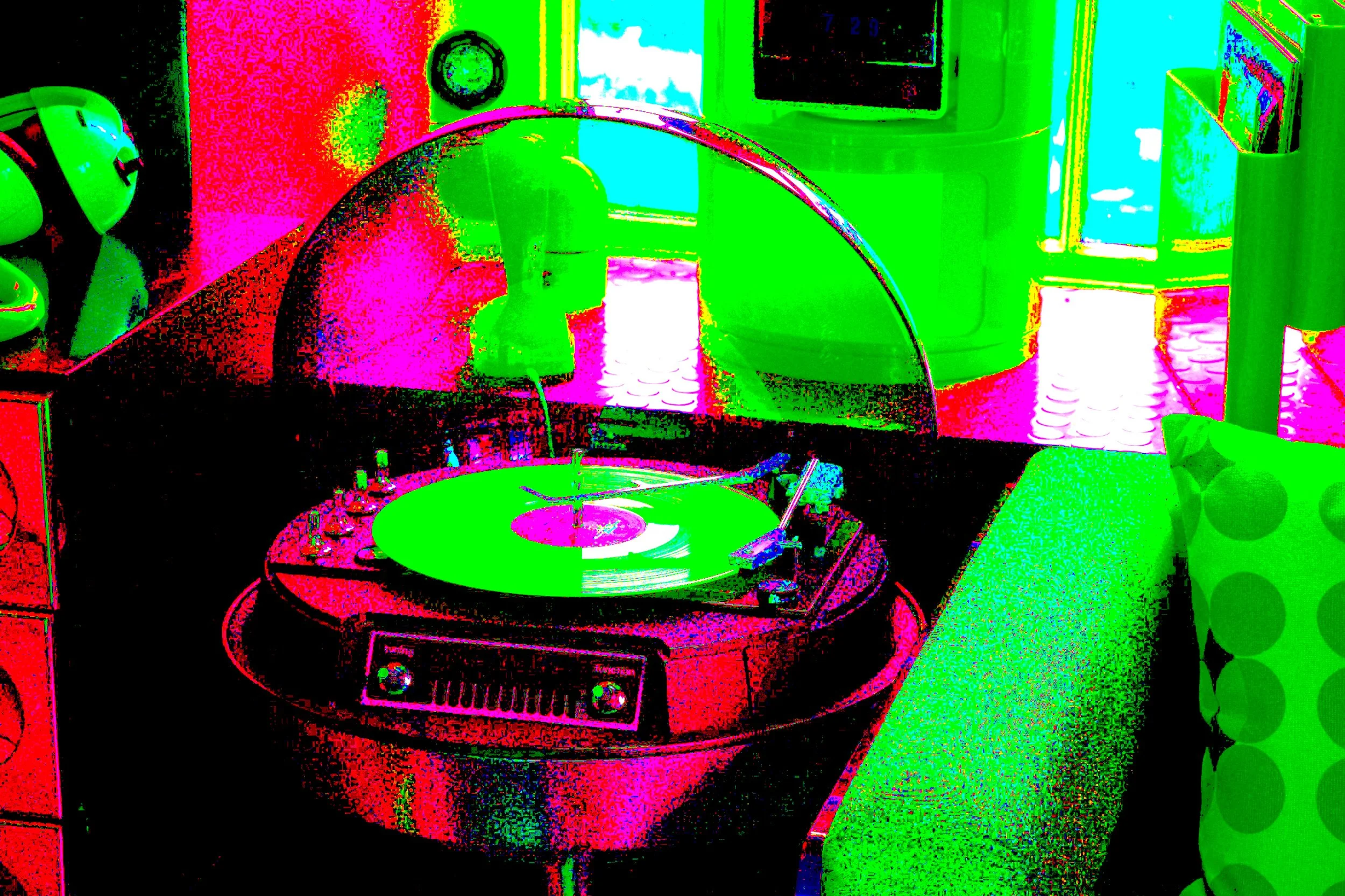 Retro Space-Age Record Player Fine Art Print
