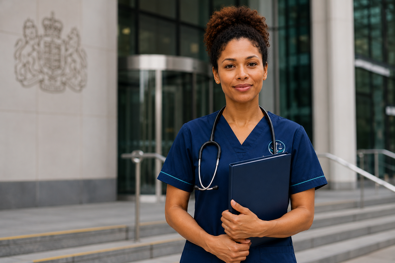 Mental health nurse acting as an expert witness for court proceedings.