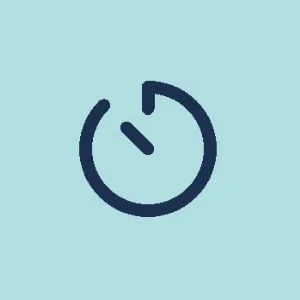 Icon representing reliable turnaround times