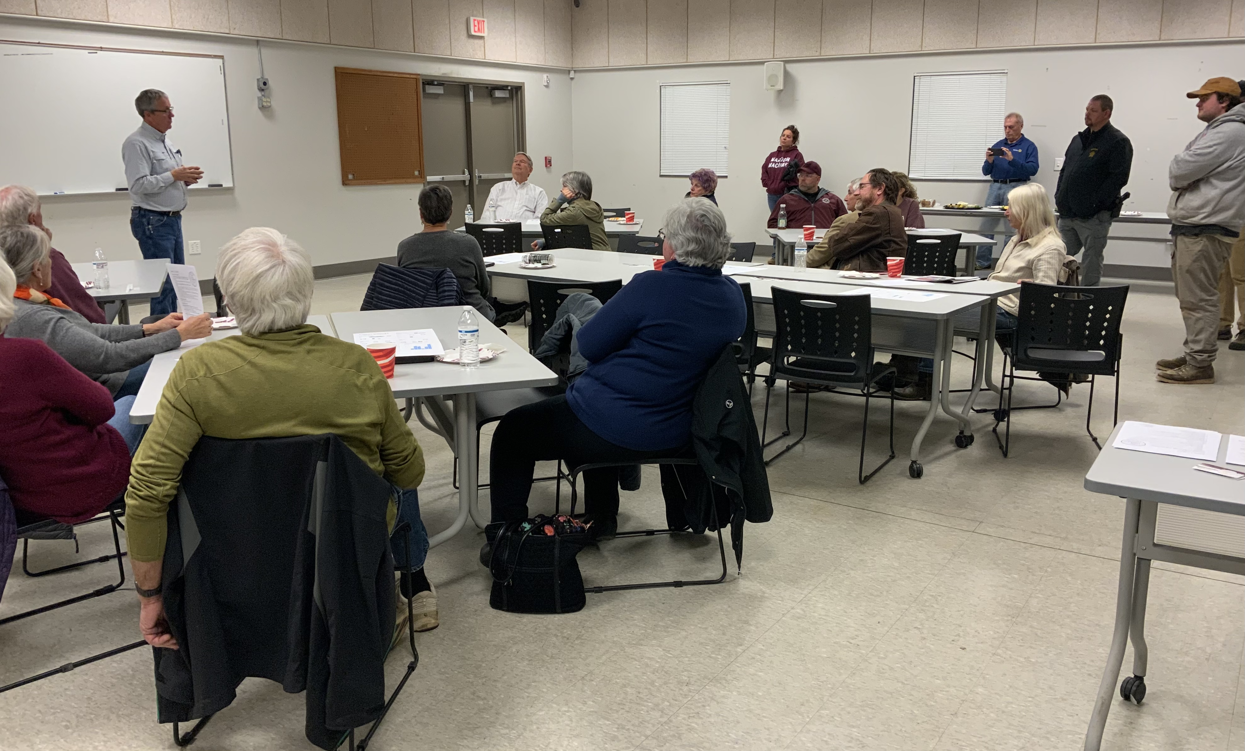 Fred Crawford speaks to Swain County citizens